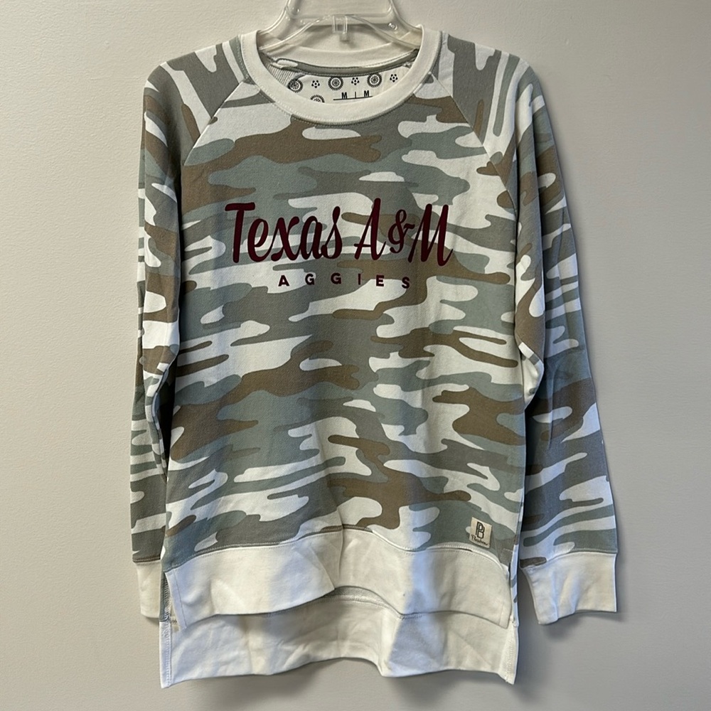 Pressbox Texas A&M Aggies Camo Lightweight Sweatshirt